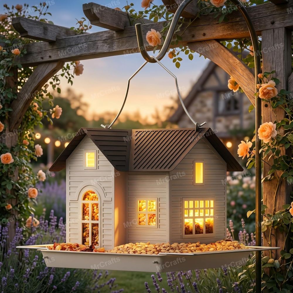 Christmas Lights Outdoor - Подвесная металлическая кормушка для птиц с