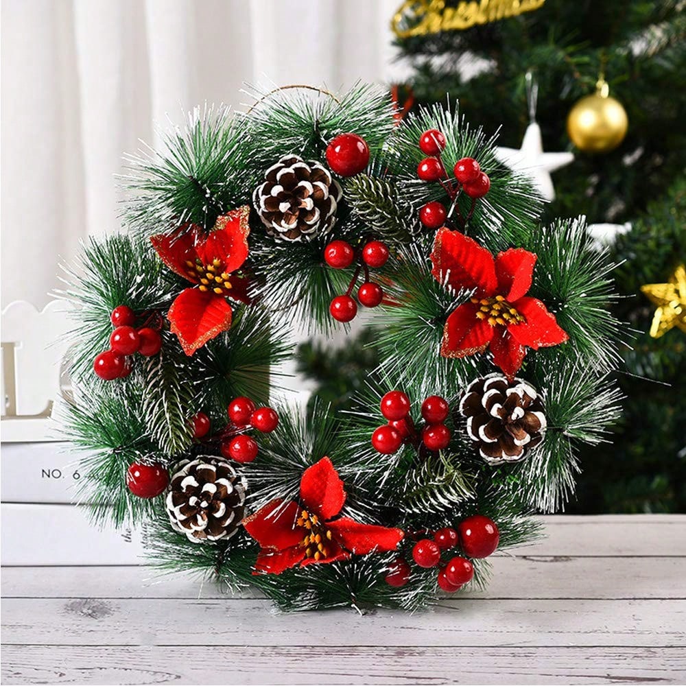 1 шт. Рождественский венок для – обзор и цена Christmas Wreath Fake