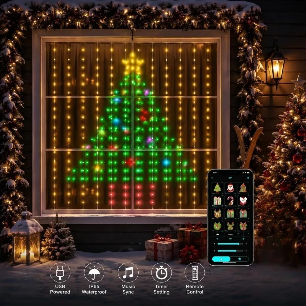 Светодиодные пиксельные занаве – обзор и цена Led Fairy String Lights