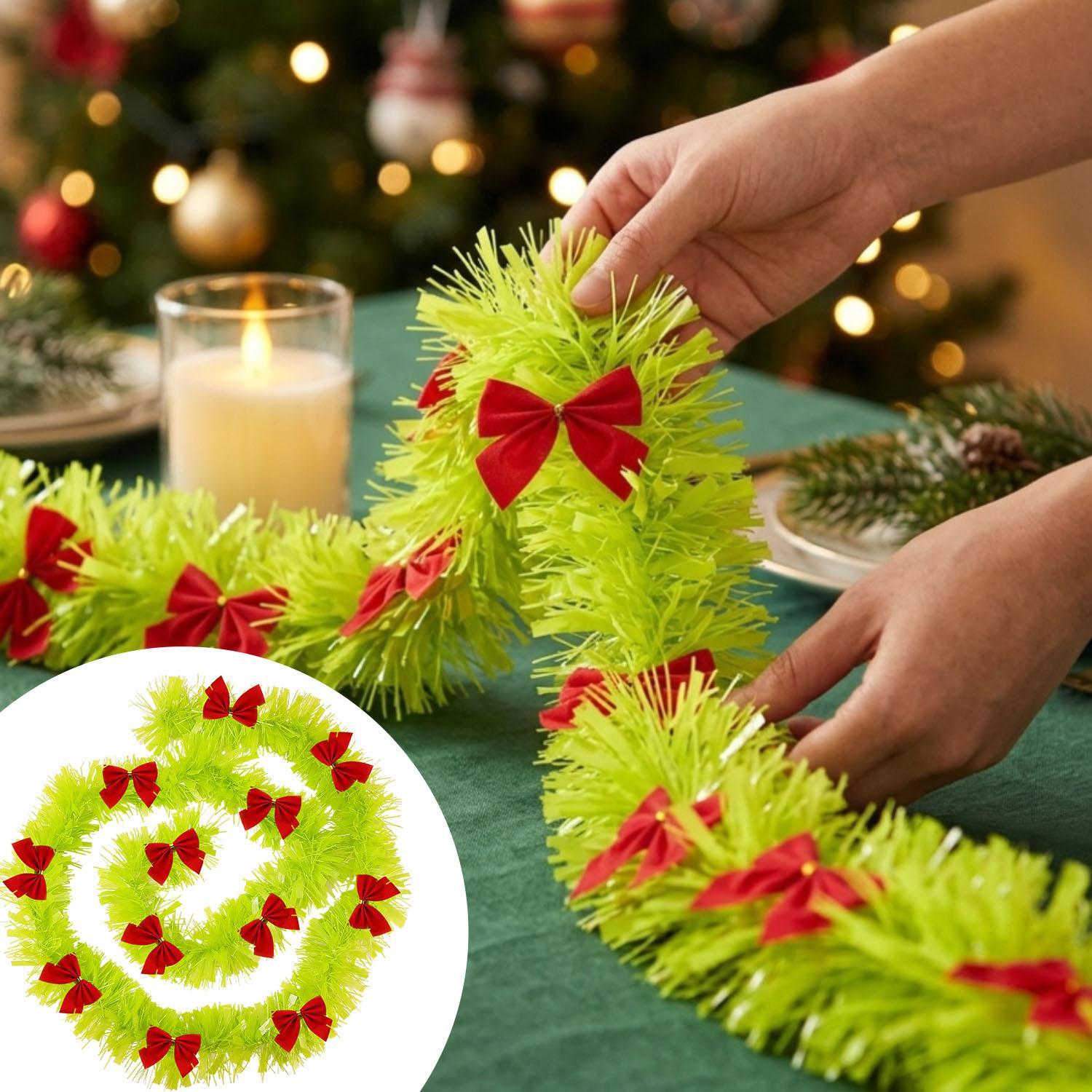 Рождественская зеленая гирлянд – обзор и цена Tinsel Garland Decoration